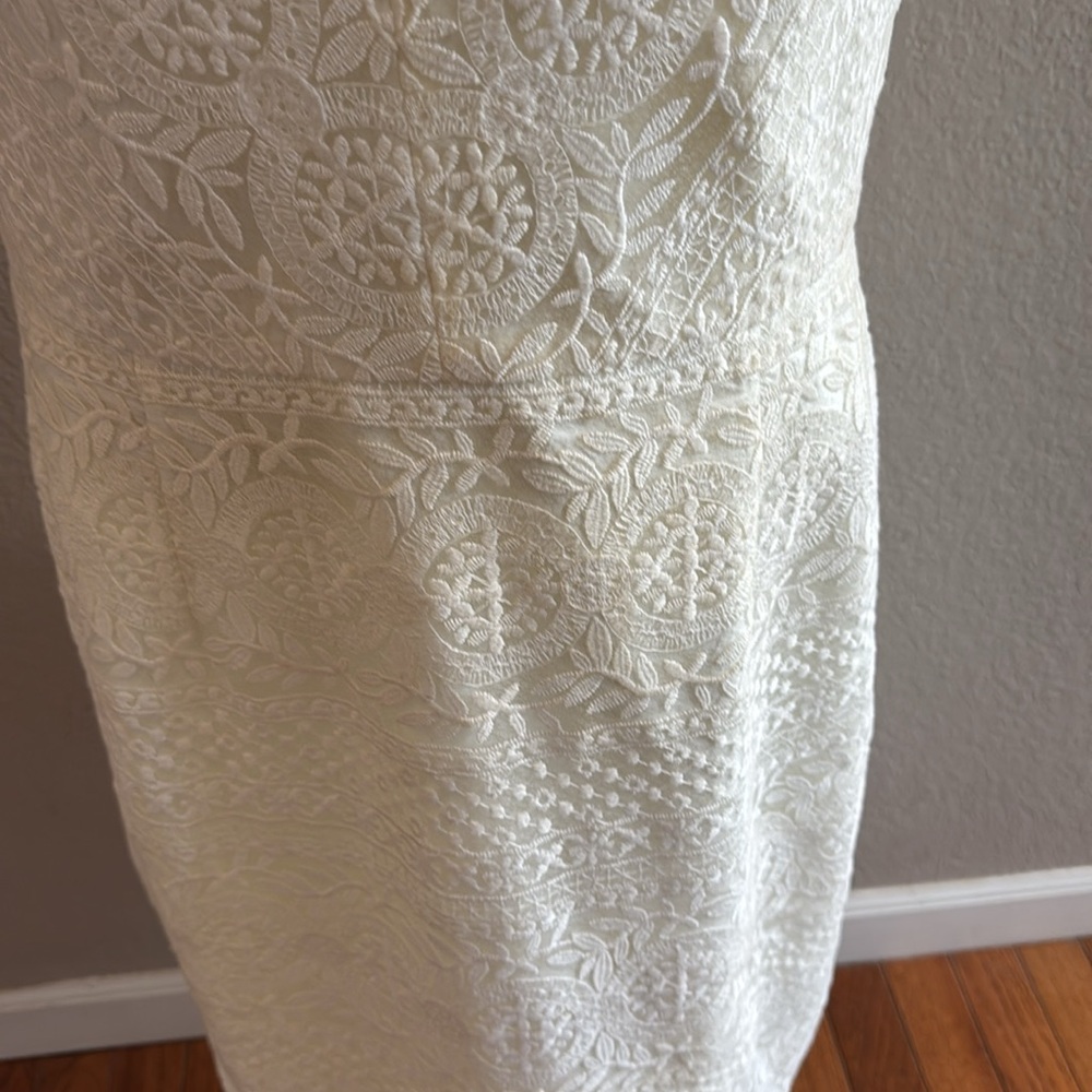Maggy London White‎ Sleeveless V-Neck Sheath Dress size 12 - Picture 3 of 8